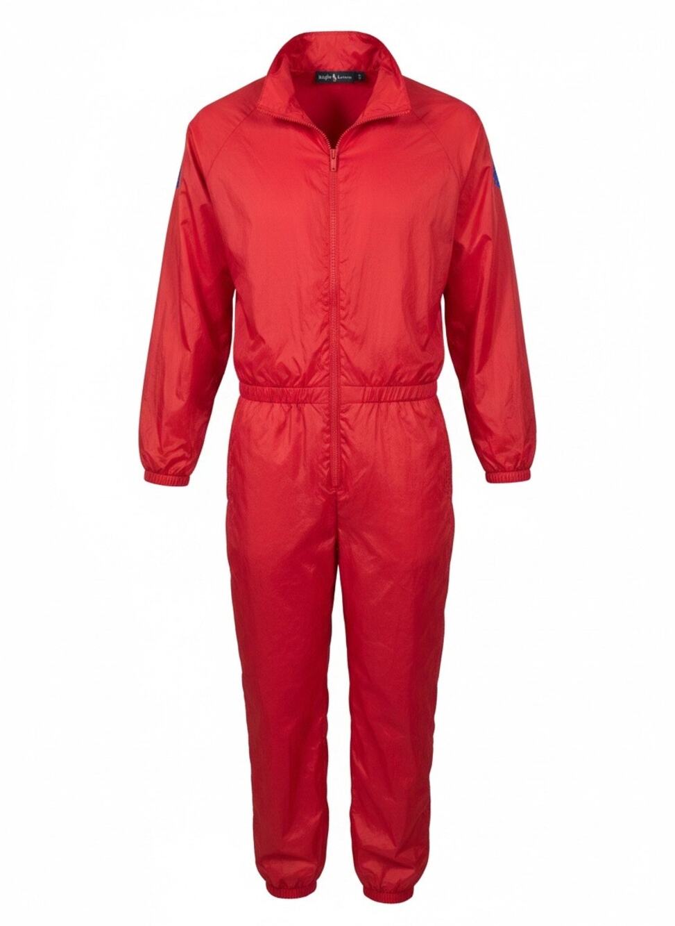 Vintage 90s Ralph Lauren Red Nylon Jumpsuit Lightweight Coveralls Womens M